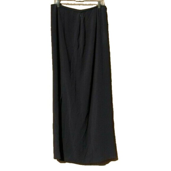 Modest Black Skirt Full Length Back Side Slit Ellen Tracy Christian Jewish VTG - Picture 3 of 7